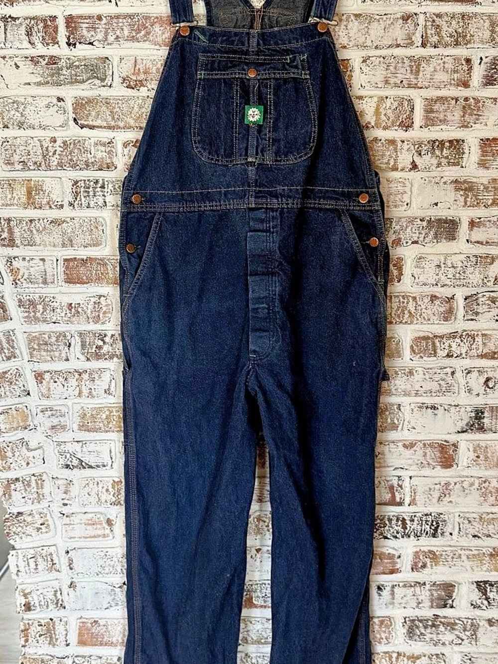 Work Wear by Wrangler bib overalls Denim Waist 42x30 XL